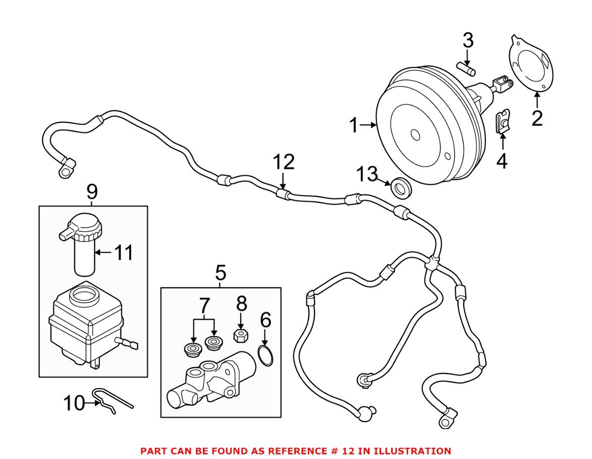 BMW Brake Vacuum Hose - Front 11667601882